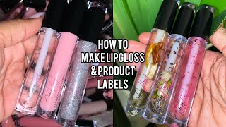 ENTREPRENEUR LIFE18 HOW TO MAKE LABELS FOR YOUR LIPGLOSS TUBES OR OTHER PRODUCTS Ari J [upl. by Yelhs]