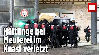 Gefängnismeuterei Polizei stürmt Knast in Thüringen  JVA Untermaßfeld [upl. by Amekahs]