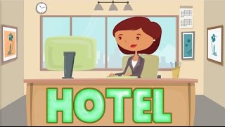 Hotel reservation  Check in amp out  English lesson [upl. by Shipman]